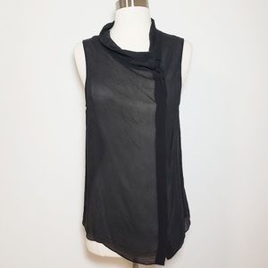 Allsaints Sheer 100% Silk ‘Simplicity Top’, Size 0
